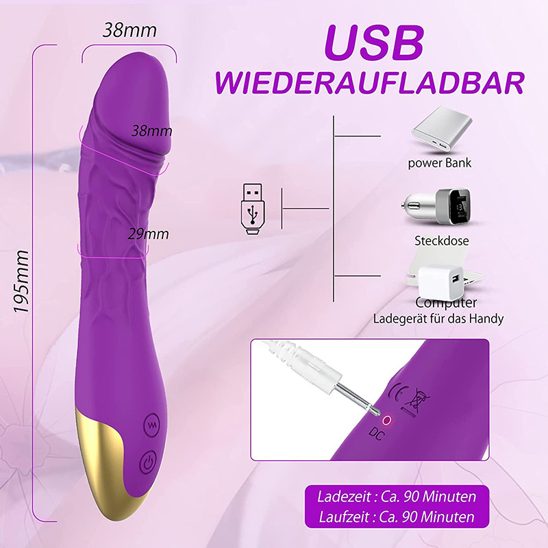 Silicon dildo vibraator